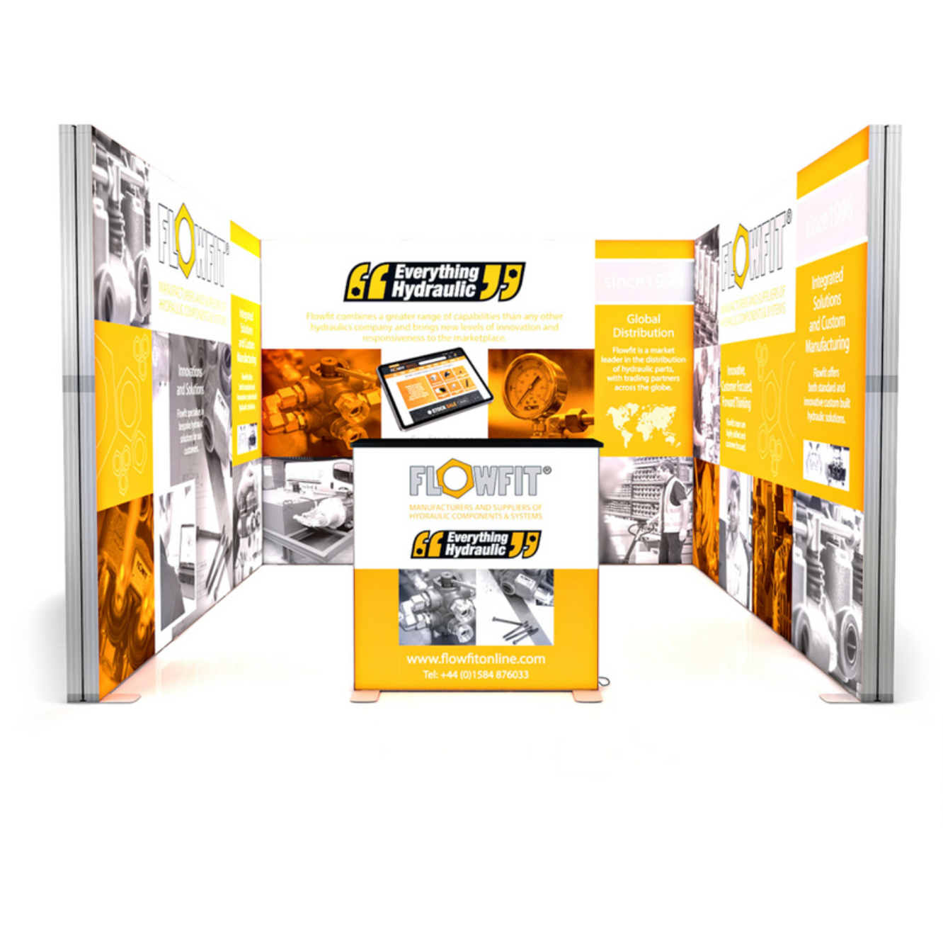 Stand 3×3-Cajón- Caja de Luz a 2.25M en Renta